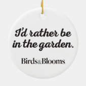 Wees liever in de tuin keramisch ornament (Achterkant)