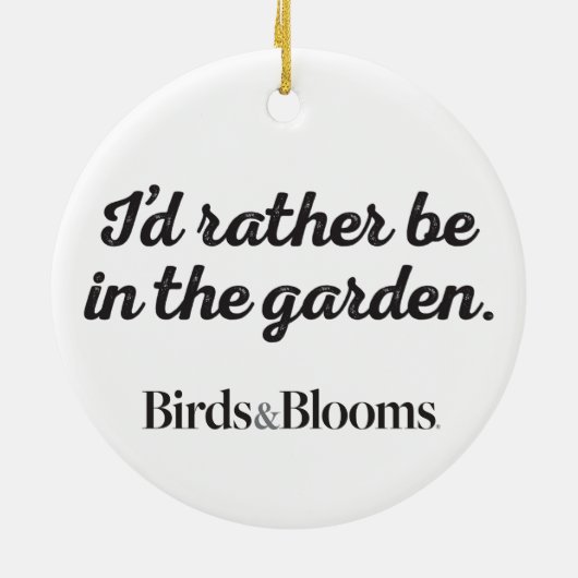 Wees liever in de tuin keramisch ornament (Achterkant)