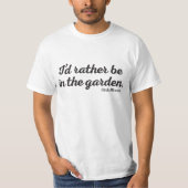 Wees liever in de tuin t-shirt (Voorkant)