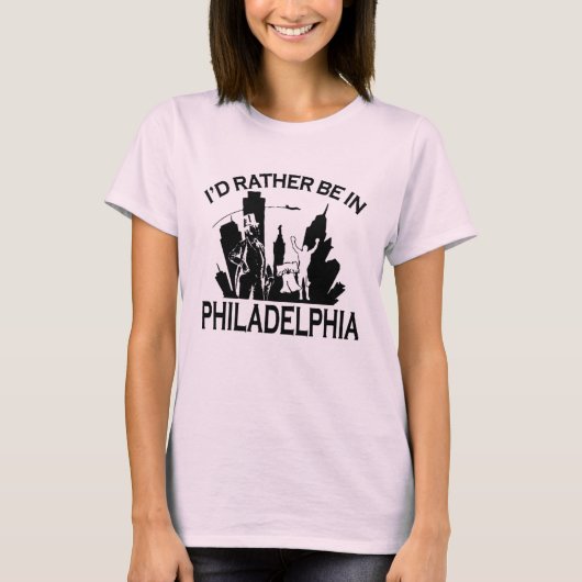 Wees liever in Philadelphia T-shirt (Voorkant)
