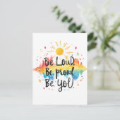 Wees Luid Wees Trots Wees Jijzelf Pride Design Briefkaart (Staand voorkant)