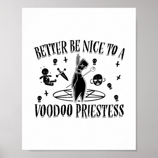 Wees maar aardig voor een voodoo priester - Gift I Poster (Voorkant)