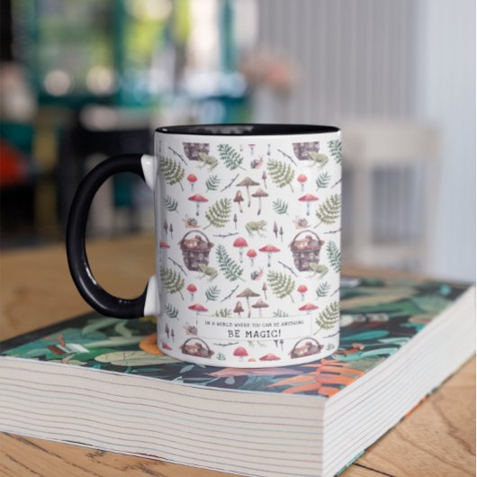 Wees magie | Waterverf Paddestoel Illustraties Mok