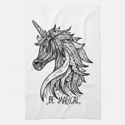 Wees Magische Unicorn Theedoek (Verticaal)