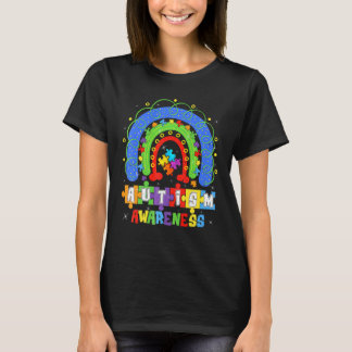 Wees Mannen Vrouwen Regenboog Inspirerend autisme  T-shirt
