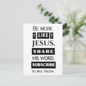 Wees meer als Jezus. Deel Zijn Woord. Briefkaart (Staand voorkant)
