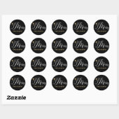 Wees Merry Holiday Envelope Seal, Black & Gold Ronde Sticker (Vel)