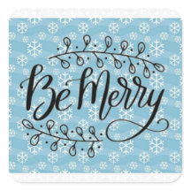Wees Merry Lace en Sneeuwland Kerst stickers