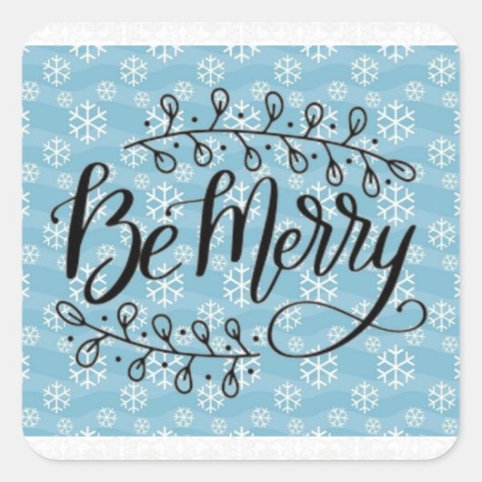 Wees Merry Lace en Sneeuwland Kerst stickers (Voorkant)