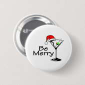 Wees Merry Martini Ronde Button 5,7 Cm (Voorkant /achterkant)