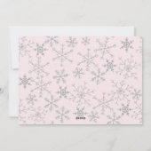 Wees Merry Snowflakes 3 Foto Collage Pink Feestdagenkaart (Achterkant)