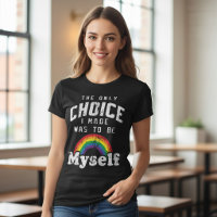 Wees mezelf regenboog LGBT trots typografie