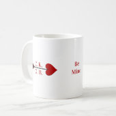 Wees mij. Cupid Arrow Initialen Coffee Cup Mok (Voorkant links)