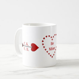 Wees mij. Hoorzitting Cupid Arrow Initialen Coffee Koffiemok