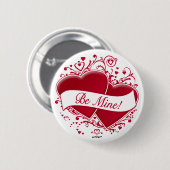 Wees mij. Rode harten Ronde Button 5,7 Cm (Voorkant /achterkant)