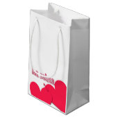 Wees mijn 2 harten en veiligheid Pin Gift bag Klein Cadeauzakje (Achterkant Gekanteld)