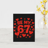 Wees mijn 6-7 Fun 67 Nummer 6-7 6 7 Valentijnsdag Kaart (Gele Bloem)