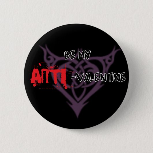 Wees mijn ANTI-Valentijn pop Ronde Button 5,7 Cm (Voorkant)