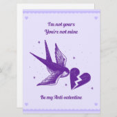 Wees mijn anti-valentijnkaart - Gebroken hart Feestdagenkaart (Voorkant / Achterkant)