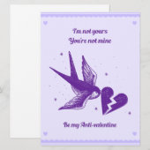 Wees mijn anti-valentijnskaart - Gebroken hart Feestdagenkaart (Voorkant / Achterkant)