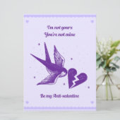 Wees mijn anti-valentijnskaart - Gebroken hart Feestdagenkaart (Staand voorkant)