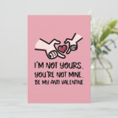 Wees mijn anti-valentijnskaart - Hart Feestdagenkaart (Staand voorkant)