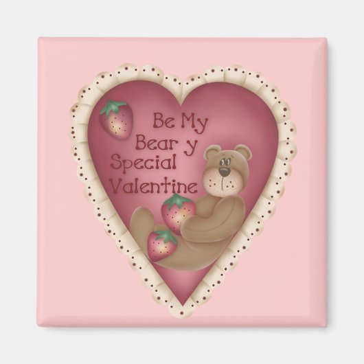 Wees mijn Beary Special Valentijn Magnet (Voorkant)