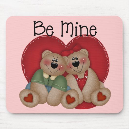 Wees mijn Beer Couple Mousepad Muismat (Voorkant)