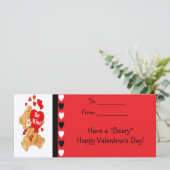 Wees mijn Beer Kinder boer Fijne Valentijnse Kaart (Staand voorkant)