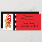 Wees mijn Beer Kinder boer Fijne Valentijnse Kaart (Voorkant / Achterkant)