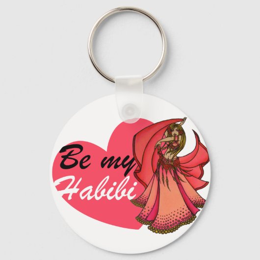 Wees mijn Belly Dance Habibi Sleutelhanger (Voorkant)