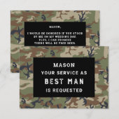 Wees mijn beste man Kaart - Camo (Voorkant / Achterkant)
