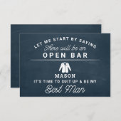 Wees mijn beste man Kaart - Rustisch (Voorkant / Achterkant)