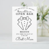 Wees mijn beste mannenkaart - grappig bedankkaart (Staand voorkant)