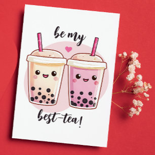 Wees mijn beste-thee Galentines Feestdagen Kaart