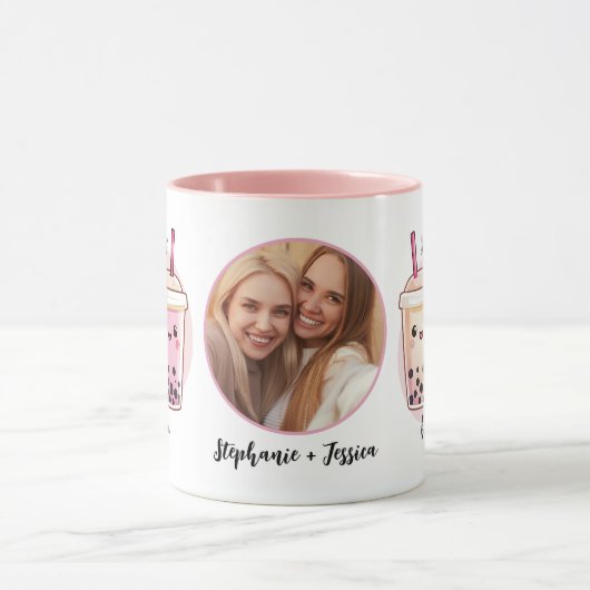 Wees mijn beste thee Galentines Fotocollage Mok (Midden)