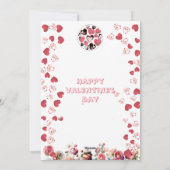 Wees mijn bloemenbol roze harten Valentijnsdag Feestdagenkaart (Achterkant)