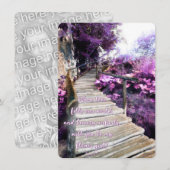 wees mijn bloemenmeisje houten pad uitnodiging (Voorkant / Achterkant)