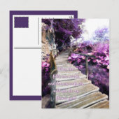 wees mijn bloemenmeisje houten pad uitnodiging (Voorkant / Achterkant)