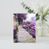 wees mijn bloemenmeisje houten pad uitnodiging (Staand voorkant)