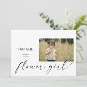 Wees mijn bloemenmeisje Kleine foto aanvraag uitno Kaart (Staand voorkant)