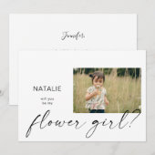 Wees mijn bloemenmeisje Kleine foto aanvraag uitno Kaart (Voorkant / Achterkant)