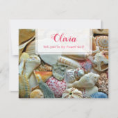 Wees mijn bloemenmeisje Schelp briefkaart met pers (Voorkant)