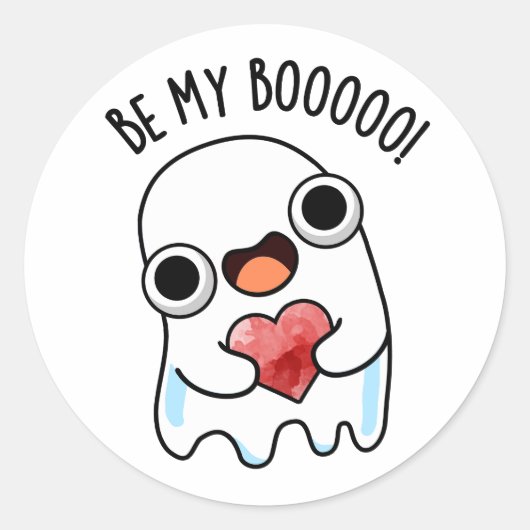 Wees mijn boek Grappige Ghost Pun Ronde Sticker (Voorkant)