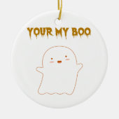 Wees mijn Boo Halloween Ghost Keramisch Ornament (Voorkant)