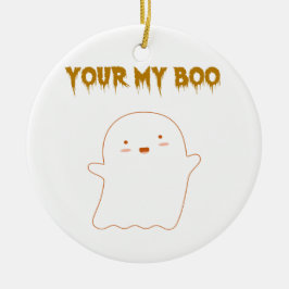 Wees mijn Boo Halloween Ghost Keramisch Ornament