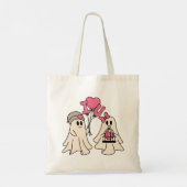 Wees mijn Boo Valentijn's Day Canvas tas, Grappige Tote Bag (Achterkant)