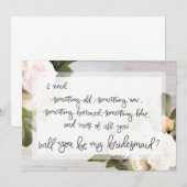 Wees mijn Bridemaid | Bridal Party Assurance Card Kaart (Voorkant / Achterkant)