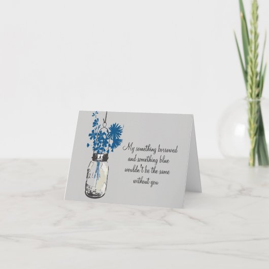 Wees mijn Bridesmad - Mason Jar & Wildflower (Voorkant)