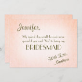 Wees mijn Bridesmaid |  Blush Kaart (Voorkant / Achterkant)